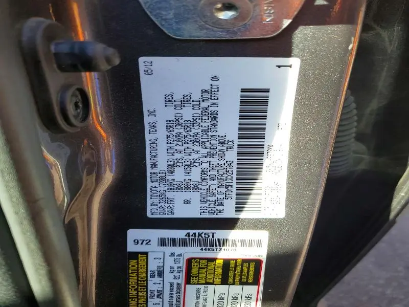 2012 TOYOTA TUNDRA CREWMAX SR5  
