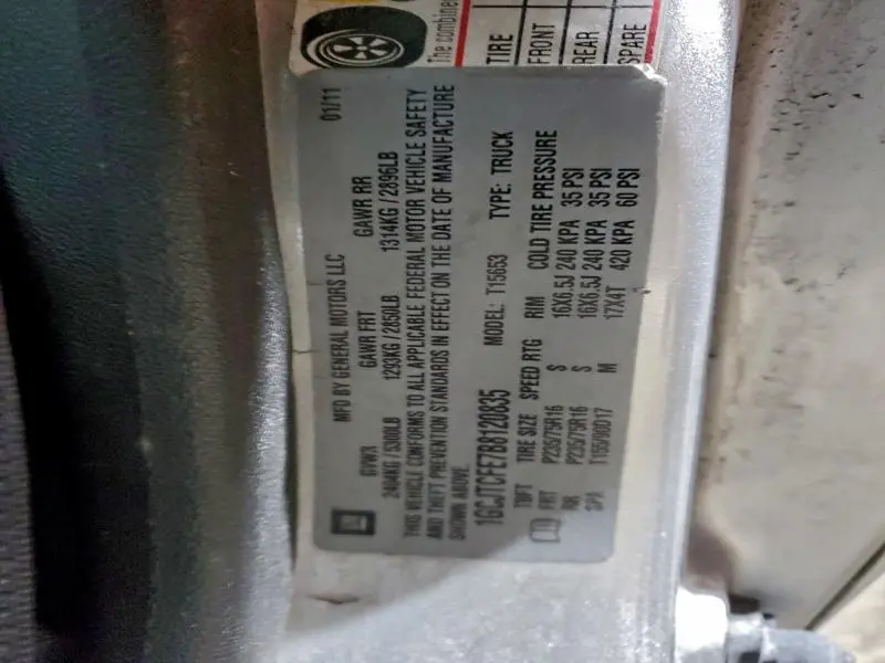 2011 CHEVROLET COLORADO LT  