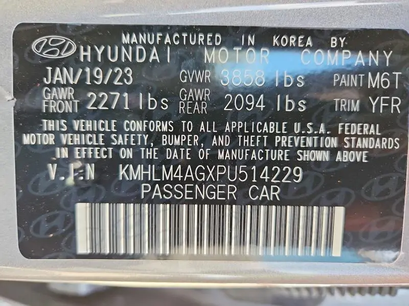 2023 HYUNDAI ELANTRA SEL  