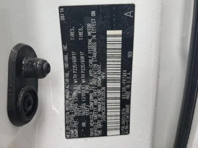 2014 TOYOTA SIENNA XLE  