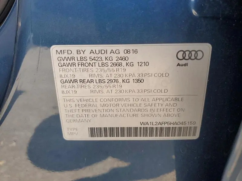 2017 AUDI Q5 PREMIUM PLUS  