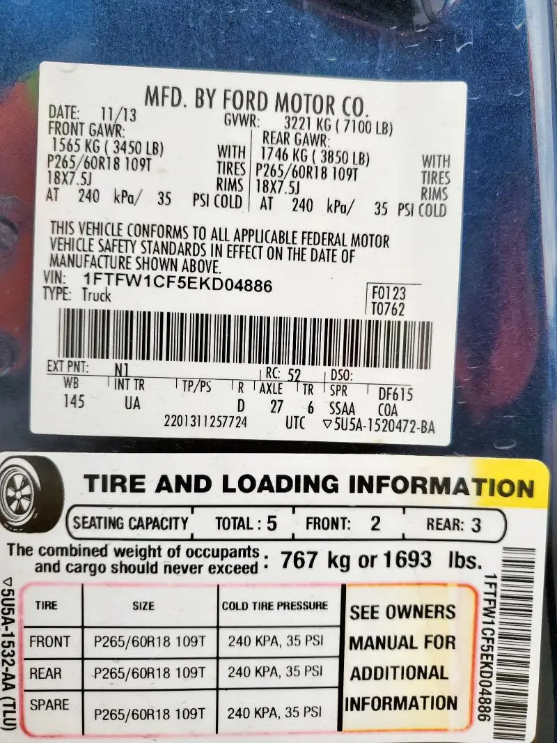 2014 FORD F150 SUPERCREW  