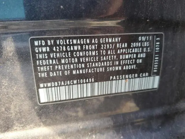 2012 VOLKSWAGEN GOLF   