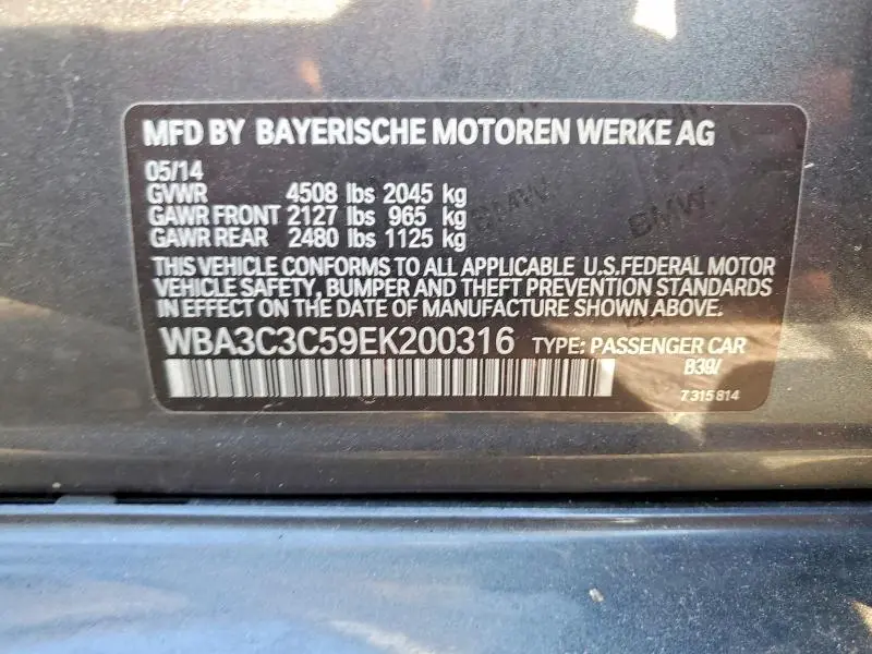 2014 BMW 320 I XDRIVE  