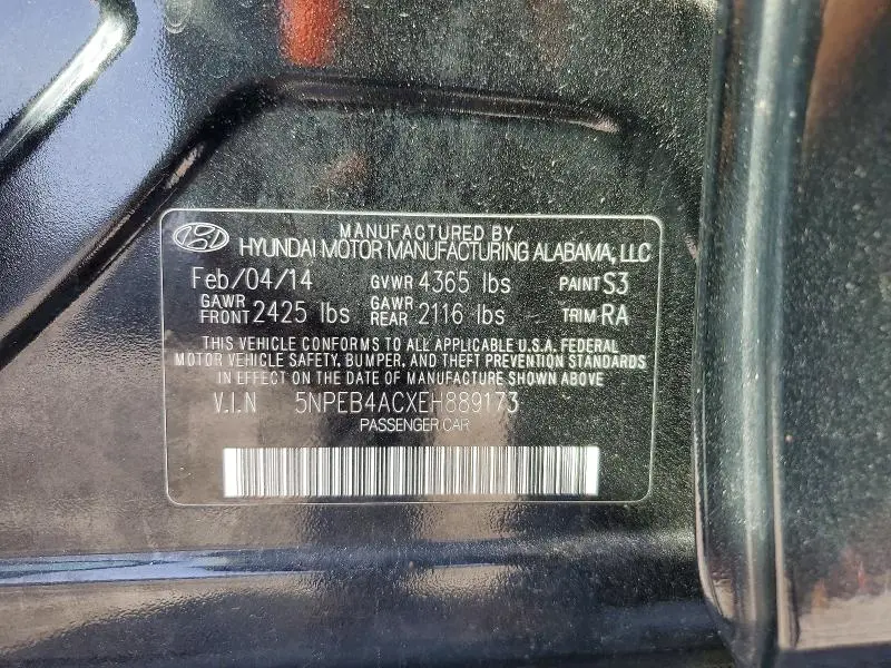 2014 HYUNDAI SONATA GLS  