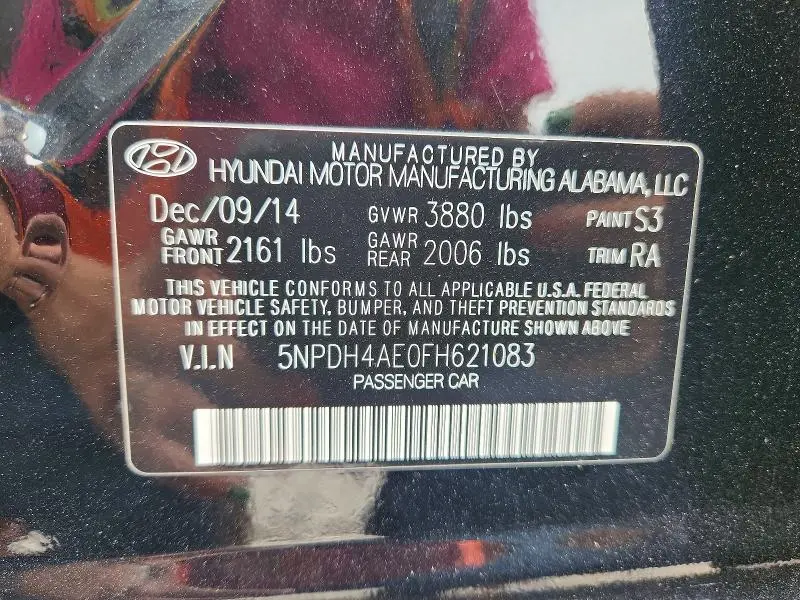 2015 HYUNDAI ELANTRA SE  