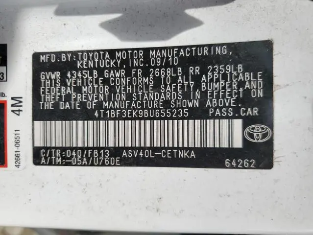 2011 TOYOTA CAMRY BASE  