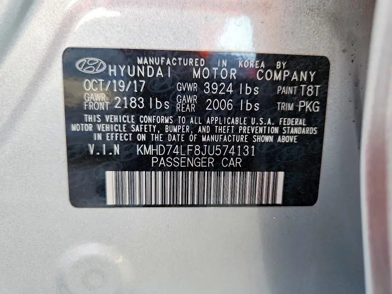 2018 HYUNDAI ELANTRA SE  