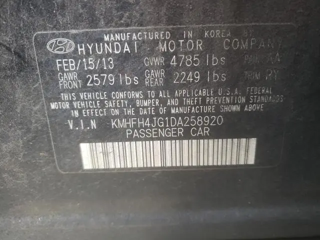 2013 HYUNDAI AZERA GLS  