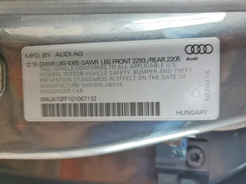 2016 AUDI A3   