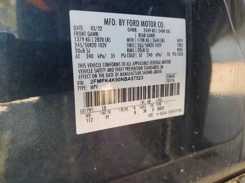 2022 FORD EDGE TITANIUM  