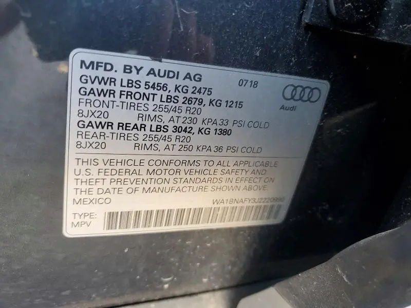 2018 AUDI Q5 PREMIUM PLUS  