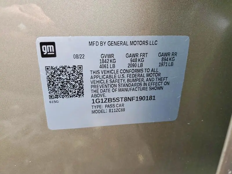 2022 CHEVROLET MALIBU LS  