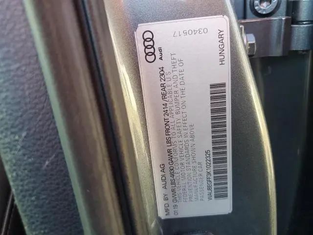 2019 AUDI A3 PREMIUM  