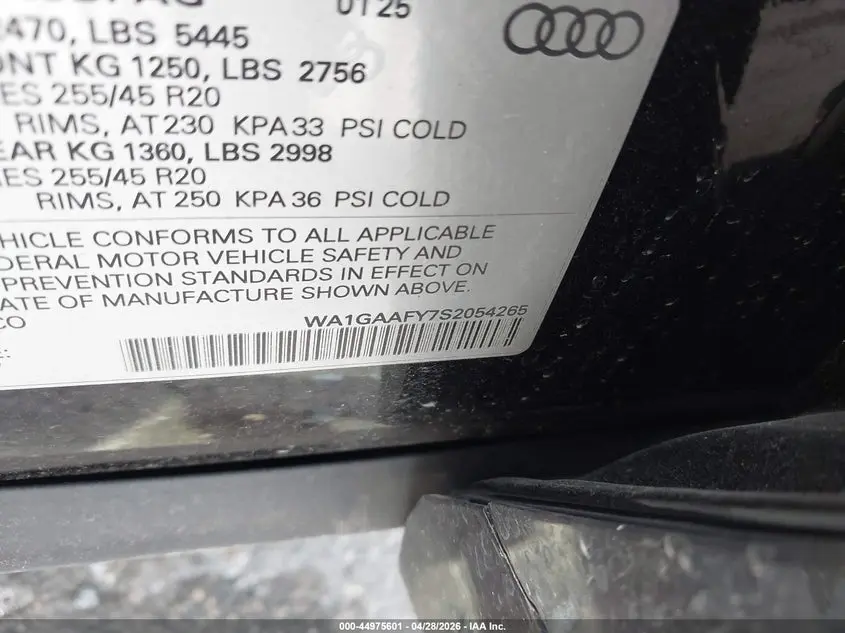 2025 AUDI Q5 PREMIUM 45 TFSI S LINE QUATTRO