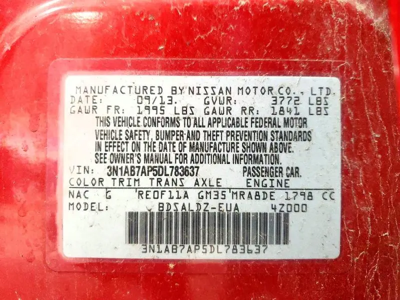 2013 NISSAN SENTRA S  