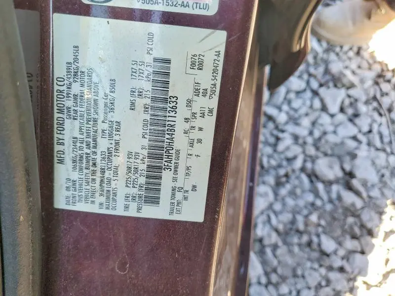 2011 FORD FUSION SE  