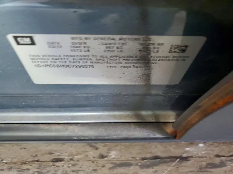 2012 CHEVROLET CRUZE LS  