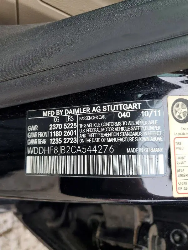 2012 MERCEDES-BENZ E 350 4MATIC  