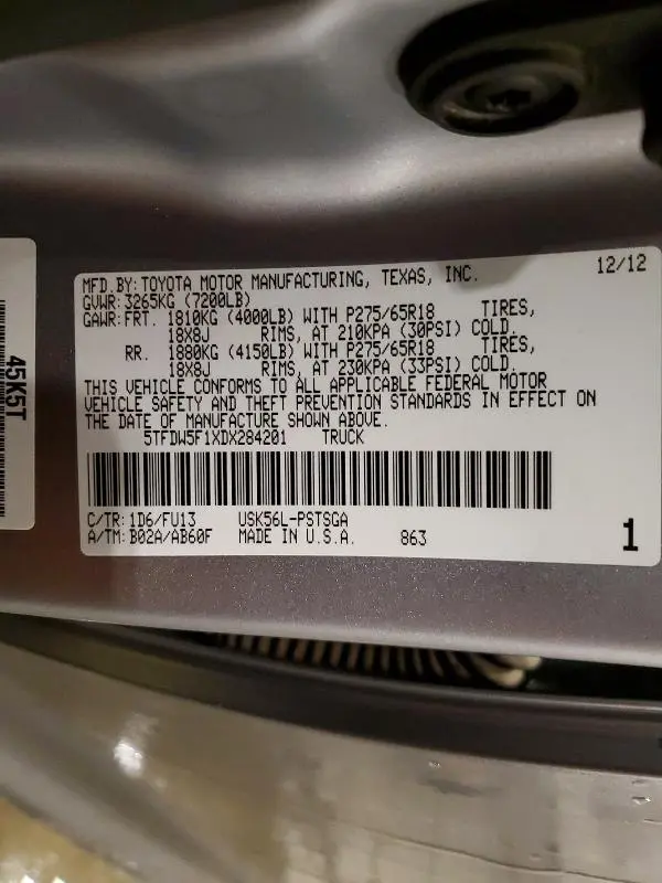 2013 TOYOTA TUNDRA   