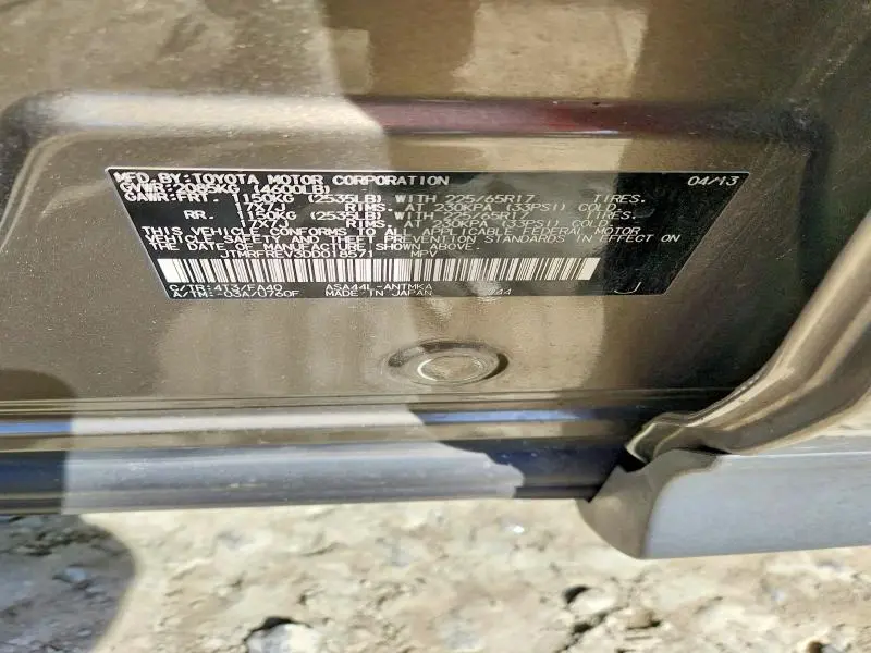 2013 TOYOTA RAV4 XLE  