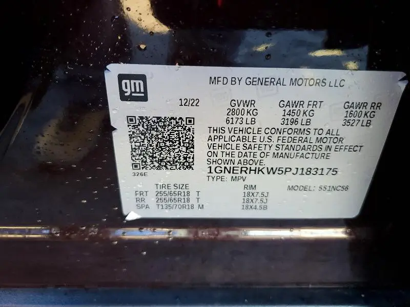 2023 CHEVROLET TRAVERSE LT  