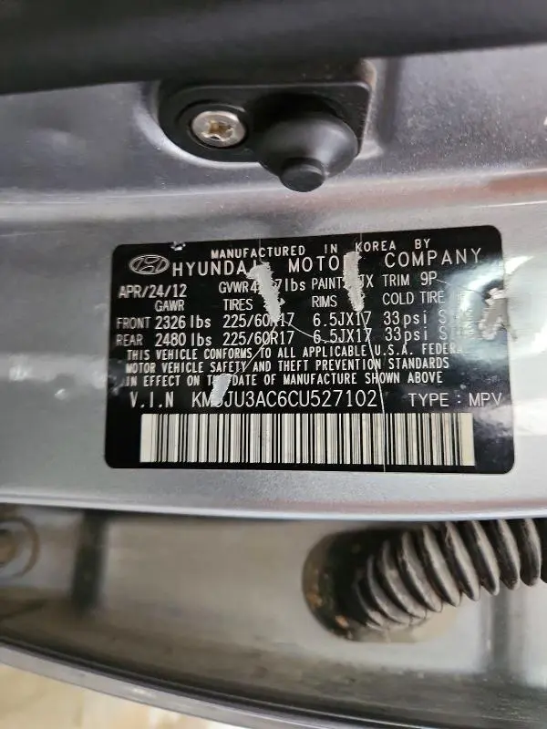 2012 HYUNDAI TUCSON GLS  