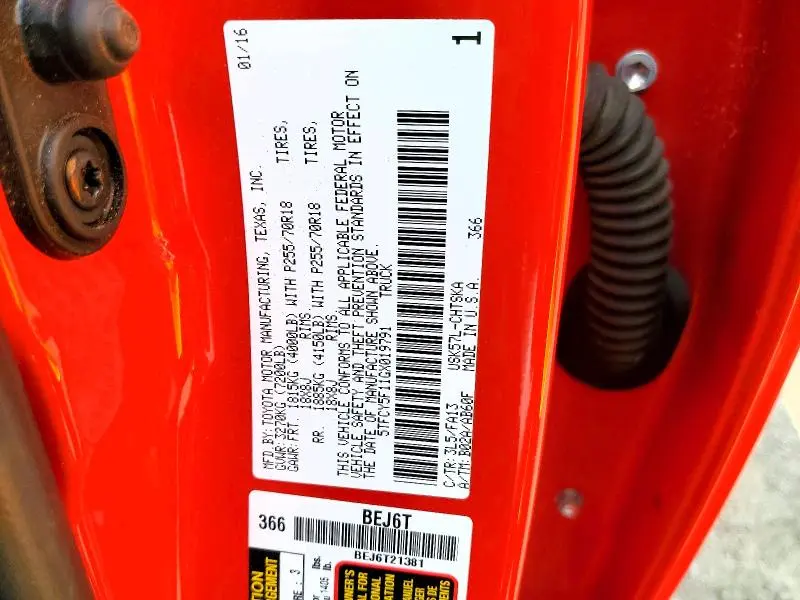 2016 TOYOTA TUNDRA SR  