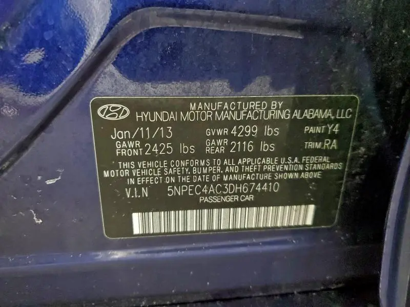 2013 HYUNDAI SONATA SE  