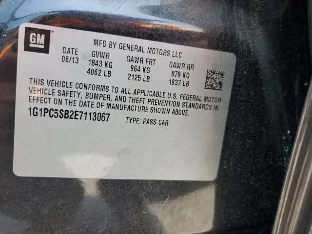 2014 CHEVROLET CRUZE LT  