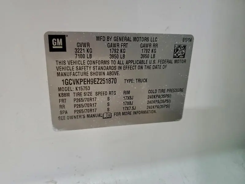 2014 CHEVROLET SILVERADO K1500  