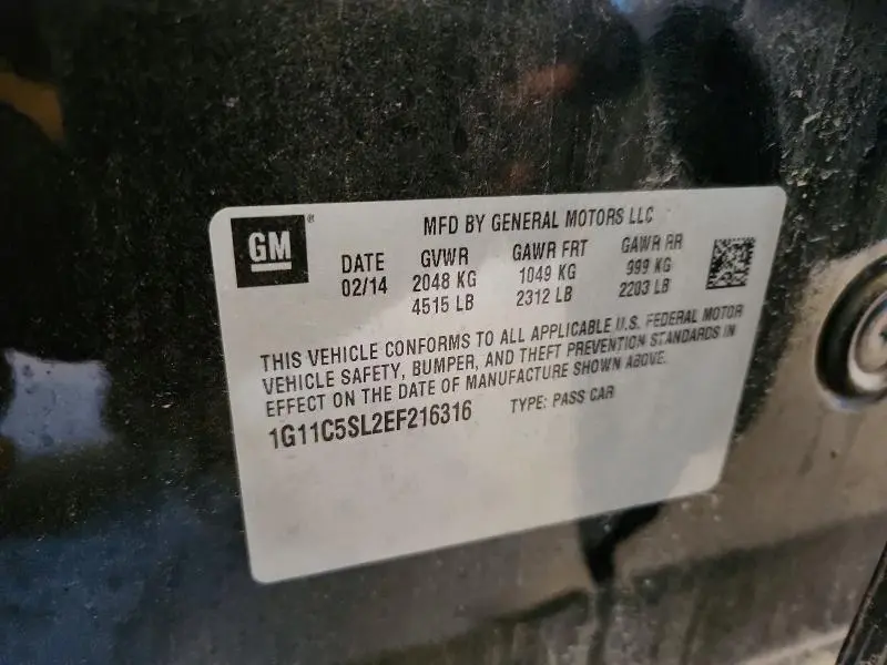 2014 CHEVROLET MALIBU 1LT  