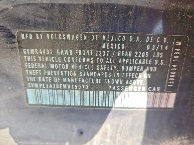 2014 VOLKSWAGEN JETTA TDI  