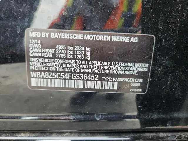 2015 BMW 328 XIGT SULEV  