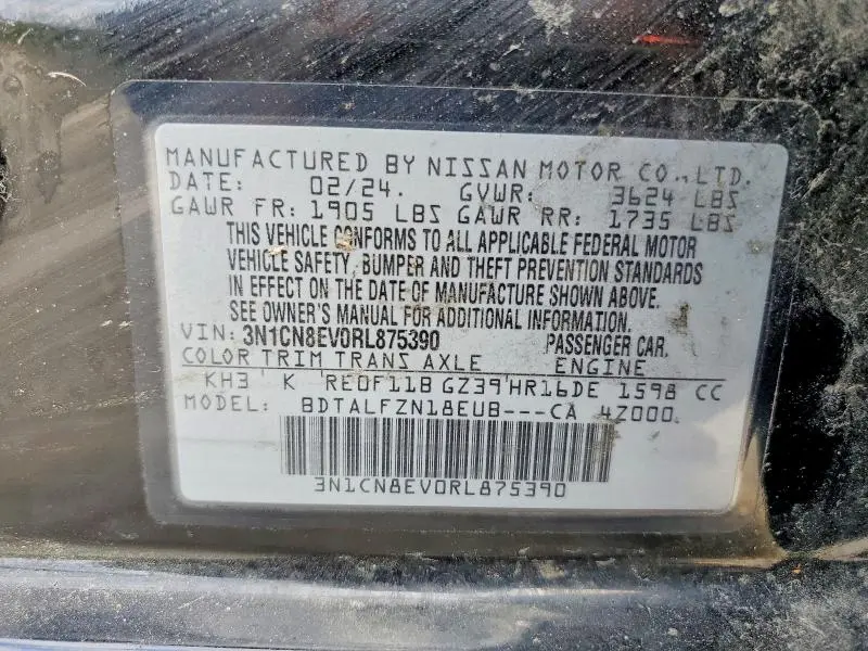 2024 NISSAN VERSA SV  