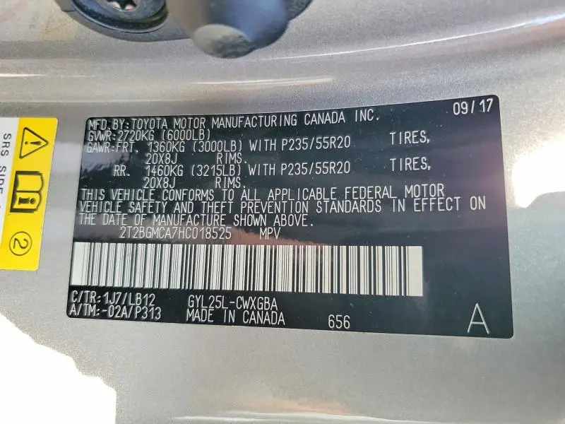 2017 LEXUS RX 450H BASE  