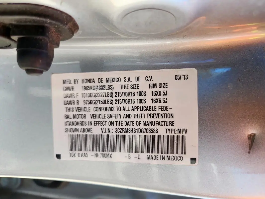 2013 HONDA CR-V LX  
