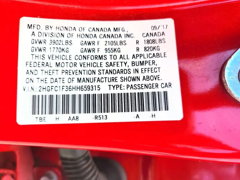 2017 HONDA CIVIC EX  