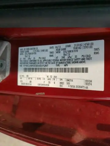 2013 FORD ESCAPE SEL  