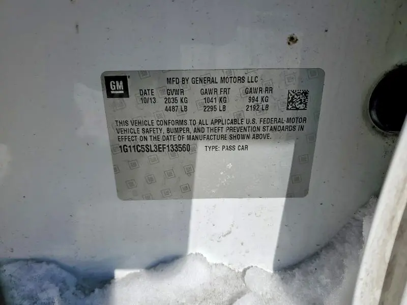 2014 CHEVROLET MALIBU 1LT  