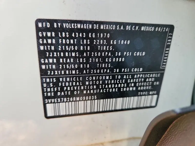 2024 VOLKSWAGEN TAOS SE  