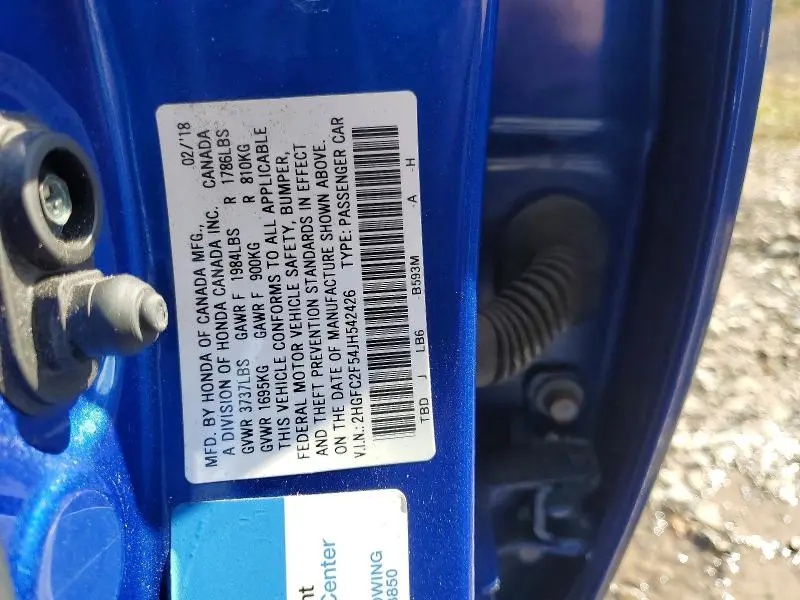 2018 HONDA CIVIC LX  