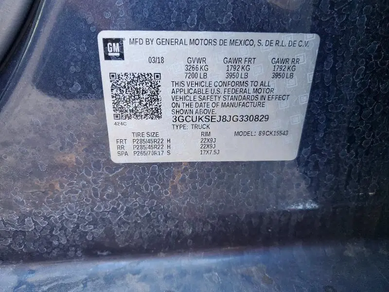 2018 CHEVROLET SILVERADO K1500 LTZ  