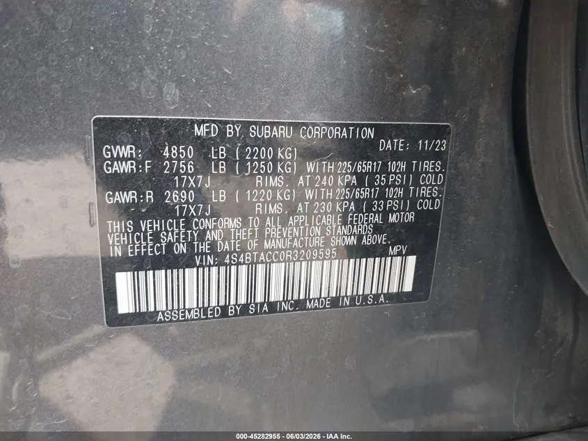 2024 SUBARU OUTBACK PREMIUM