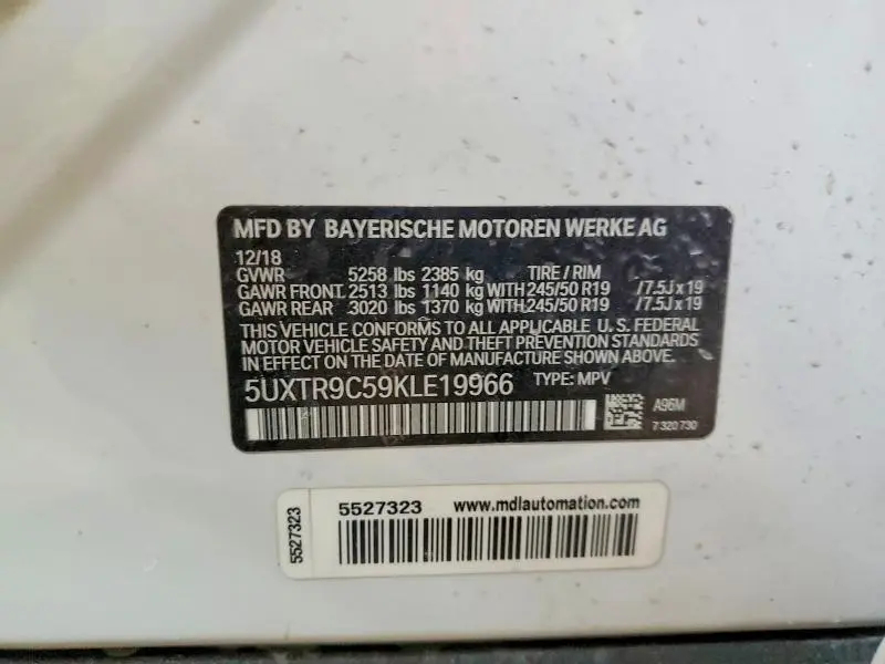 2019 BMW X3 XDRIVE30I  