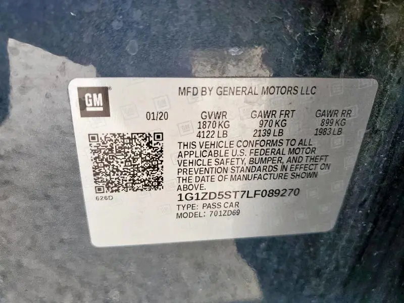 2020 CHEVROLET MALIBU LT  