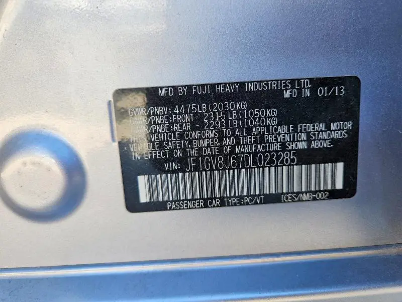2013 SUBARU IMPREZA WRX STI  
