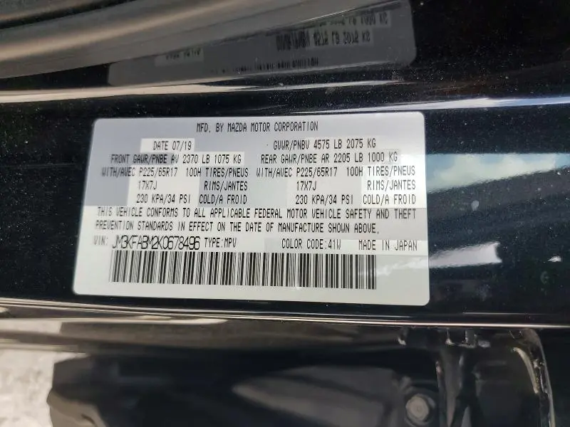 2019 MAZDA CX-5 SPORT  