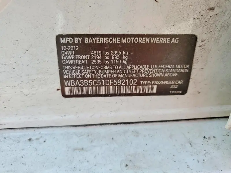 2013 BMW 328 XI SULEV  