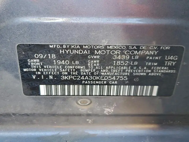 2019 HYUNDAI ACCENT SE  